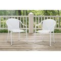 Modern Marketing Concepts Modern Marketing Concepts CO7137-WH Palm Harbor Outdoor Wicker Stackable Chairs; White - Set of 2 CO7137-WH